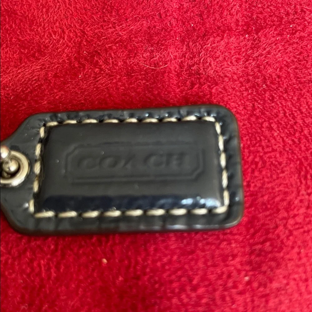 Coach Navy Signature Canvas Wristlet with Gray 'C' Pattern EUC - Picture 7 of 7